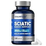 Alivio del Nervio Ciático, Suplemento de Apoyo Nutricional en Cápsulas Rico en Vitaminas B, Calman Mano, Cintura, Nalga & Pierna, 120 Veganas Cápsulas