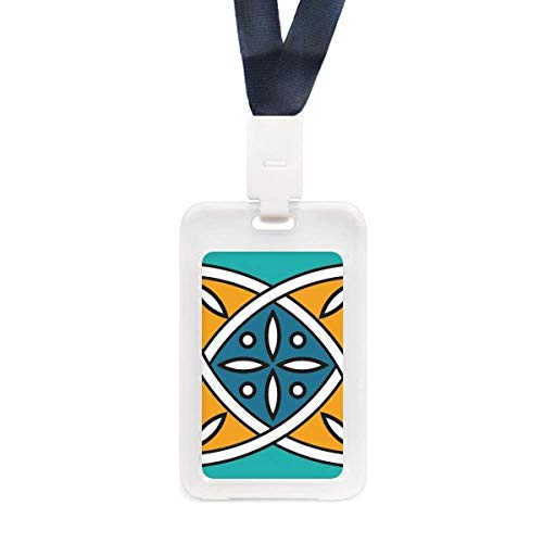 Funda protectora transparente para tarjetas de crédito, diseño geométrico abstracto de estilo marroquí