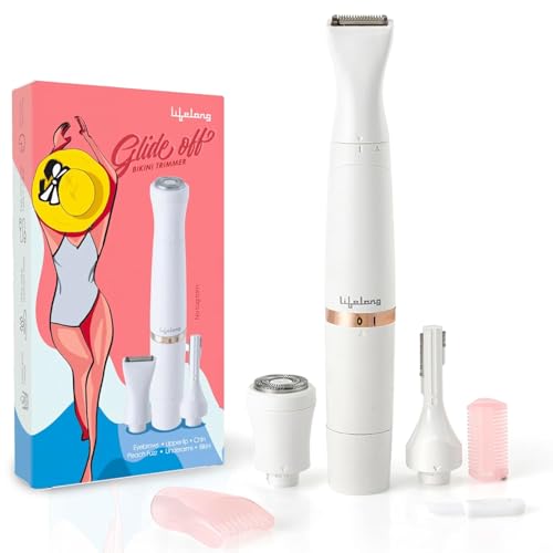 Lifelong LLPCW30 Rechargeable Eyebrow, Underarms And Bikini Trimmer (White) - 1 Hour Runtime (1Year Warranty)