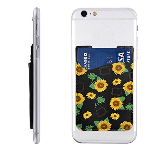 Gagaduck Sunflower Adhesive Phone Pocket Cell Phone Stick On Card Wallet Sleeve Credit Id Card Holder Compatible With Most Smartphones #TOP26