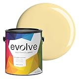 EVOLVE Interior Paint & Primer, Eggshell (Honey Yellow), 1 Gallon – One-Coat Coverage, Excellent Hide, Low VOC, Low Odor, Washable Paint for Walls, Doors &Trim - Ideal for Interior of the House