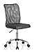 hjh Office 685973 Chaise de Bureau Enfant, Chaise Junior KIDDY Net Gris sans accoudoirs, Dossier en Tissu Maille Respirant, piètement Stable en Acier chromé, Assise en Tissu, réglable en Hauteur