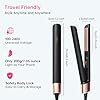 Mini Flat Iron 1 Inch Ceramic Mini Hair Straightener, Small Flat Irons for Short Hair, Curls Bangs, Dual Voltage for Travel,Dual Voltage for Worldwide Use(Black) #5
