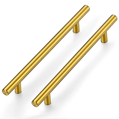 Ravinte Brushed Brass Cabinet Handles, 20 Pack Drawer Pulls, 6-1/4 in