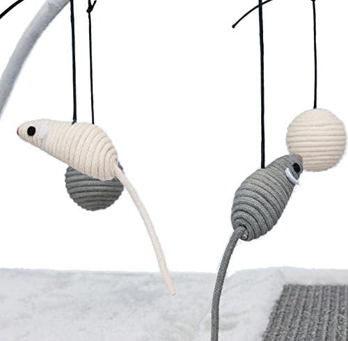 Miniatura 2 de TRIXIE Centro de actividades para gatos junior, juguetes interactivos para gatos, almohadilla para rascar, plegable y fácil de almacenar