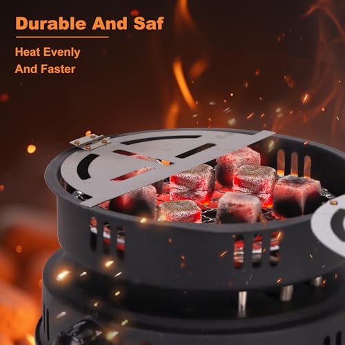 SERdeerCH Electric Charcoal Burner for Coconut Coal, 1000W, Coconut Coal Coil Stove, Include Grid and Tongs (Black)