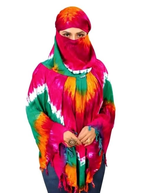 SCARF Cotton Long Scarf cum Mask with Velrco Closer | usable for Vehical Driver |Black Line Design | Universal Size | For Girl & Woman-image-8