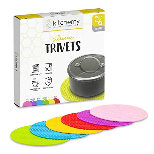 Image of Countertop Protector Heat Resistant Trivets for Hot Pots and Pans - Non-Slip Insulated Heat Pads for Kitchen Counter Multicolor Pack of 4
