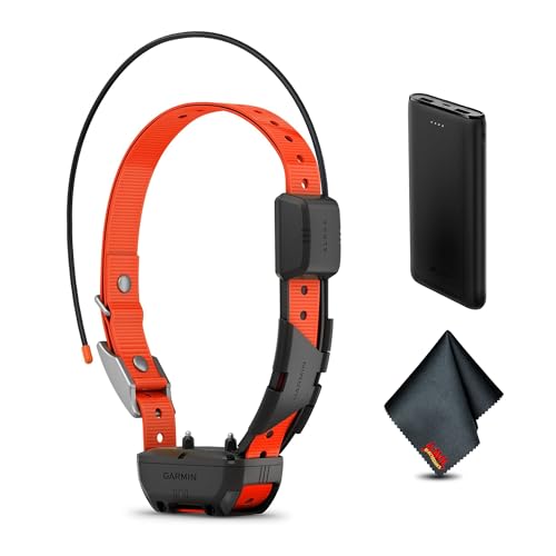 Garmin Alpha TT25 GPS Dog Tracking and Training Collar Train Your Dog with 18 Levels Audible Tone and Vibration Location Tracker Collar with Multicolor Led Beacon Lights Bundle with Charger