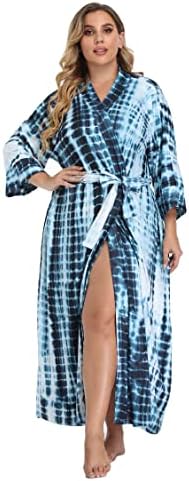 Super Shopping-zone Women's Plus Size Long Robes Kimonos Plus Siz...