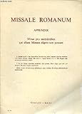  Missale romanum appendix missae pro sacerdotibus qui aliam Missam eligere non possunt