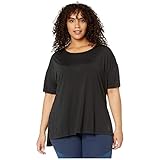Nike CT0538 W NK Dry Layer SS TOP Plus T-Shirt Women's Black/dk Smoke Grey 2X