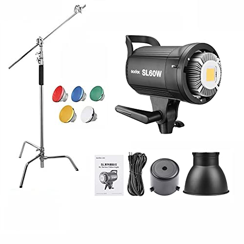Amazon | 【PSEマーク】Godox SL-60W+C スタンド+, 撮影 ライト