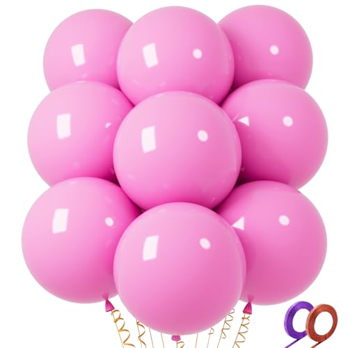 Image of 32Pcs Pink Big Balloons 18 Inch, Round Large Latex Party Balloons for Birthday Wedding Decorations. (pink)