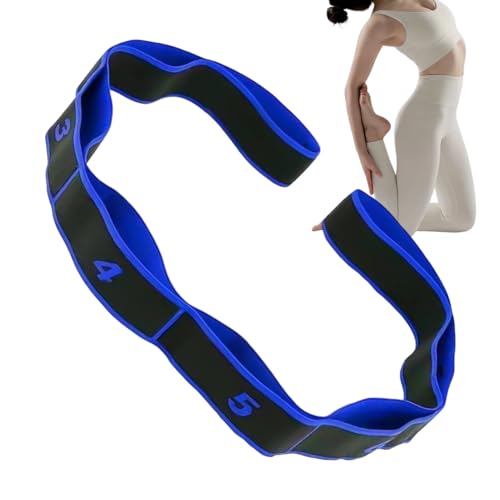 Bandas elásticas para ejercicio, equipo de entrenamiento de estiramiento de 8 secciones, banda de ejercicio numerada, entrenamiento de resistencia para entrenamiento de fuerza muscular, mujeres y