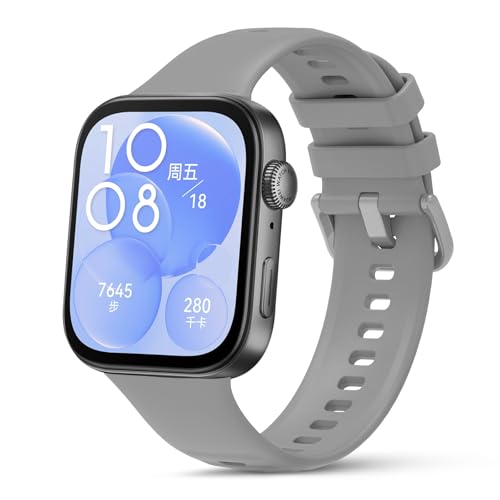 SenMore Silicone Strap Compatible with Huawei Watch Fit 3 Smartwatch, Silicone Protective Case Cover