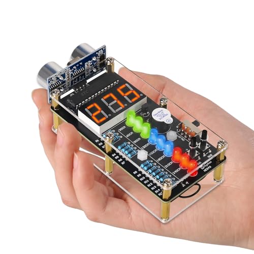 MIOYOOW HC-SR04 Ultrasonic Ranging Alarm Soldering Kit with LED Lights
