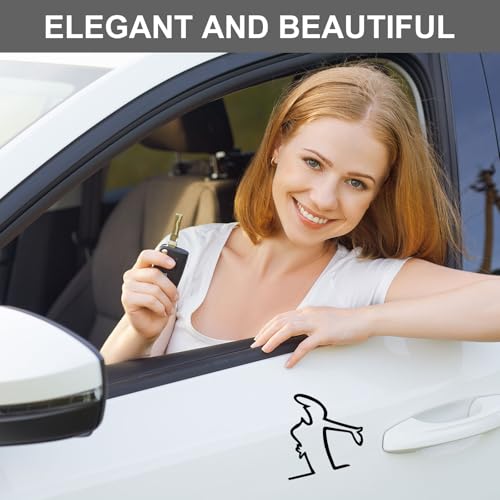 4 Stück Auto Aufkleber Lustige, Car Sticker Funny, Wütender Mann Kratzer Erinnerung Autoaufkleber, Glastüraufkleber, Personalisierte Kreative Aufkleber, Reflektierend, Nachts Sichtbar, Schwarz