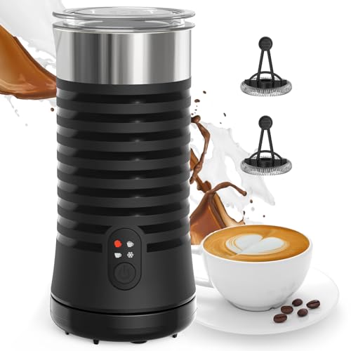 Milk Frothers, 4 IN 1 Milk Frother and Steamer, Electric Frother for Coffee, Milk Heater with Auto Shut-Off, Warm and Cold Milk Foam Maker for Latte, Cappuccinos, Macchiato, Hot Chocolate (Black) Milk Frothers, 4 IN 1 Milk Frother and Steamer, Electric Frother for Coffee, Milk Heater with Auto Shut-Off, Warm and Cold Milk Foam Maker for Latte, Cappuccinos, Macchiato, Hot Chocolate (Black)