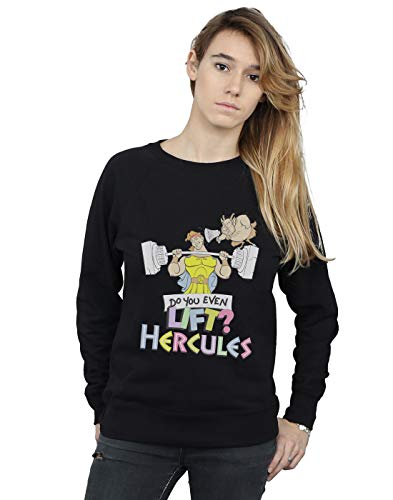 Image of Disney Women's Hercules Do You Even Lift? Sweatshirt Black Medium