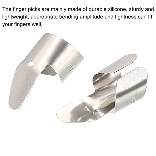 sourcing map Réglable Pouce Médiators 1 pièces Argent Inox Acier Doigt Médiators 3Pcs pour Guitare - Les Beatles, Paul McCartney, John Lennon, RIngo Starr, George Harrison sourcing map Réglable Pouce Médiators 1 pièces Argent Inox Acier Doigt Médiators 3Pcs pour Guitare – Image 5