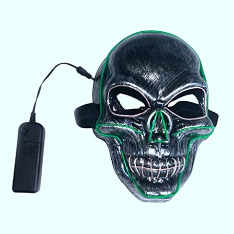 Xegood Halloween LED Mask,LED Purge Mask with 3 Light Modes for Festival Party Carnival Costumes B Cover