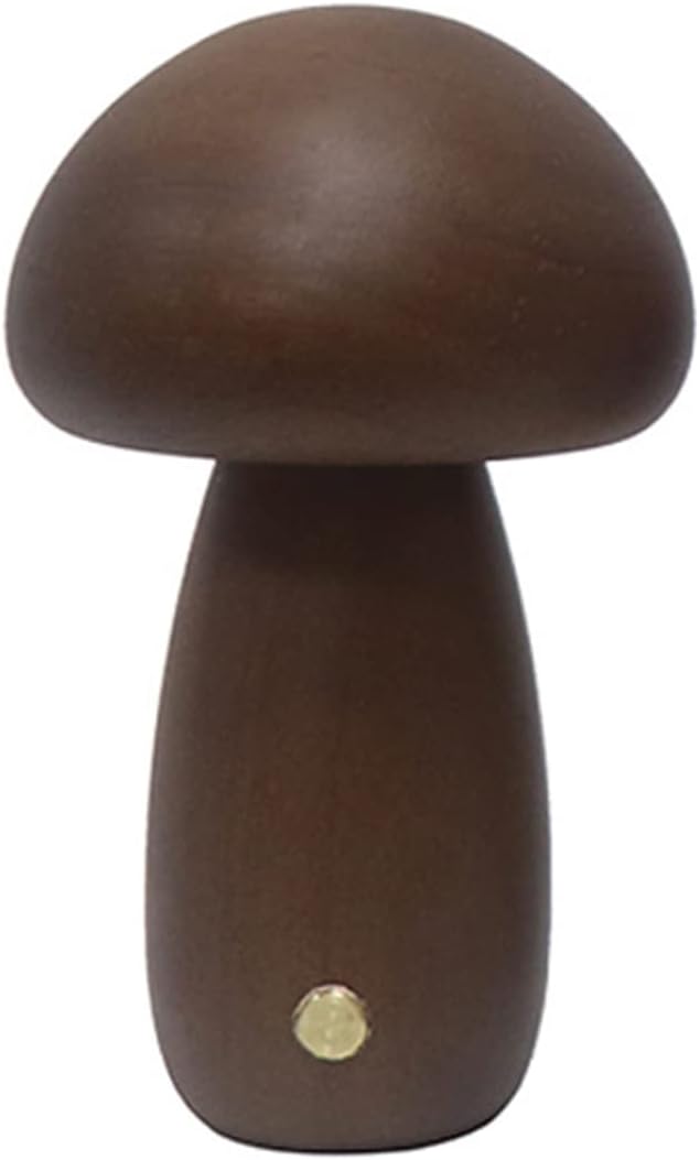 USB Wood Lamp Mushroom Shape Night Light Multicolor Night Lamp Ambient Lighting Bedside Lights Table Lamps for Bedroom Living Room Dining Table Kitchen Camping