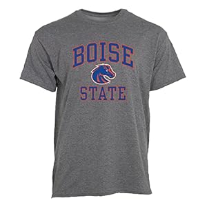 Barnesmith Boise State University BSU Broncos Short-Sleeve T-Shirt, Spirit, Charcoal Grey, XX-Large