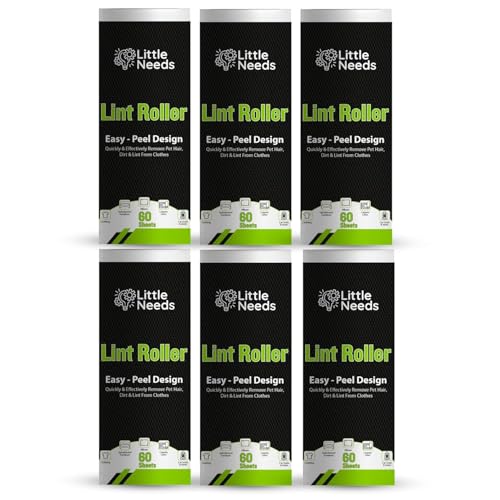 Image of Pet Hair Remover Lint Roller Refills - (6 Refills, Total 360 Sheets) I Extra Sticky Lint Roller Refills, 60 Sheets per Roller I Pet Hair Remover for Clothes, Sofa, Furniture & Coats
