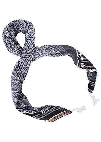 Image of Merewill Cotton Shemagh Tactical Desert Wrap Keffiyeh Head Neck Arab Scarf For Men 49 inchx49 inch