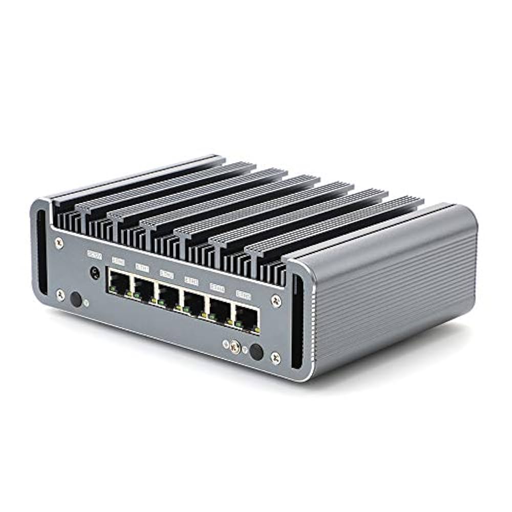 ファンレス　ミニPC　 I7-1165G7 ６LAN Fanless PC i7, Mini Desktop Computer with Core i7-1165G7