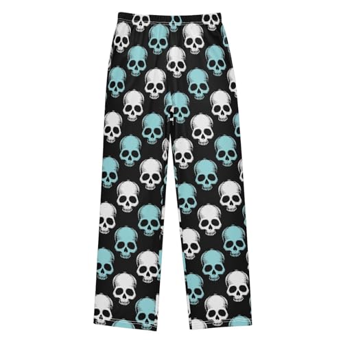 ZZXXB Skeleton Boys Long Pants Soft Trousers Elastic Waist Kids Lounge Bottoms with Pockets S-XL