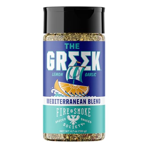 Fire & Smoke Society The Greek Seasoning Blend | M 4.7 oz | Mediterranean Seasoning Mix & Flavors...