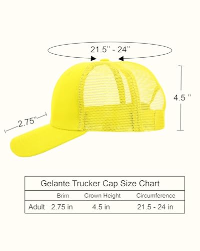 Image of Gelante Mesh Trucker Baseball Cap Snapback Hat Structured Front Panel