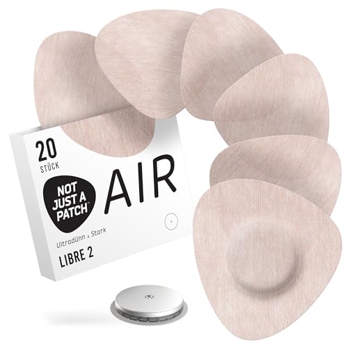 Not Just A Patch Air Freestyle Libre 2 Sensor Pflaster (20er Pack) - Schweißresistent Dünn Stark & Leicht für sicheren Halt und sanften Schutz - 14 Tage Tragedauer (Beige)