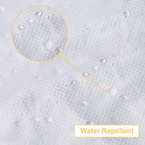 Image of NTBAY EVA Semi-Transparent Clear Shower Curtain with Waffle Weave, Water-Repellent Liner with 3 Magnets for Bathroom, 72x72 Inches