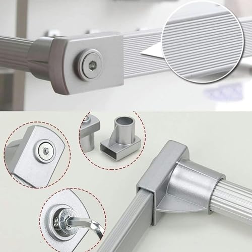 Système de rangement compact pour penderie et tringle télescopique réglable - 6