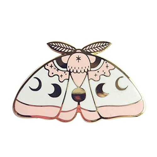 Xiaxian Store Celestial Moth Enamel Pin Moon Phase Brooch Magic Pagan Wicca Badge Gothic Art Accessory Xiaxian Store Celestial Moth Enamel Pin Moon Phase Brooch Magic Pagan Wicca Badge Gothic Art Accessory