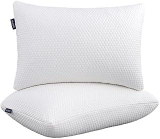 Molblly Sleeping Pillows,Shredded Memory Foam Pillow,Best Orthopedic Sleeping Pillow Non-allergenic & Anti dust mite,Soft Hotel Quality Pillows,Standard Size(2 Pack, 70 x 45 cm)