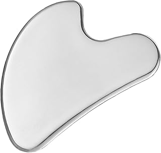 Beaupretty Ferramentas De Massagem Massageador Facial Placa Guasha De Metal Massageador Facial Placa Guasha Facial Raspagem Comprimidos/Placas Estojo De Couro Raspador De Areia Caixa De