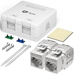 HB-DIGITAL – HB-DIGITAL 1 Stück Aufputz-Netzwerkdose 2-Port CAT 7 inkl. K