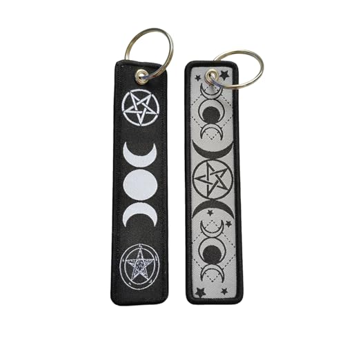 Image of 2 Pcs JDM Motorcycle Keychains Jet Tag Keychain Double Sided Motorcycles Key Tags for Motorcycles Scooters Car Key Chains