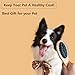 kep-Mve Double-Sided Pet Grooming Brush with Bamboo Handle, Slicker and Bristle Combo for Dogs and Cats