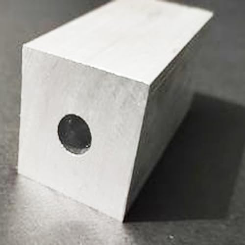 1Pcs 6061 Aluminum Alloy Square Tube With Outer Square Inner Circle for Home Decoration DIY, 26 x19mm x9mm hole x30cm