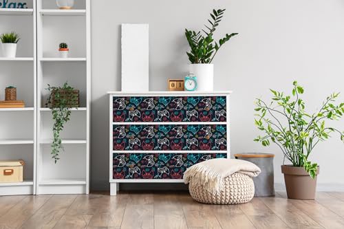 Papel autoadhesivo mate con patrón de juego lavable para cocina 3