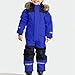 Baby Snowsuit Boy Winter One Piece Fleece-Lined Western Outfit For Girls Outdoor Windproof Ski Jumpsuit Waterproof Fashion Snowsuit Youth Clothing 1-15 Years Royal Blue-160