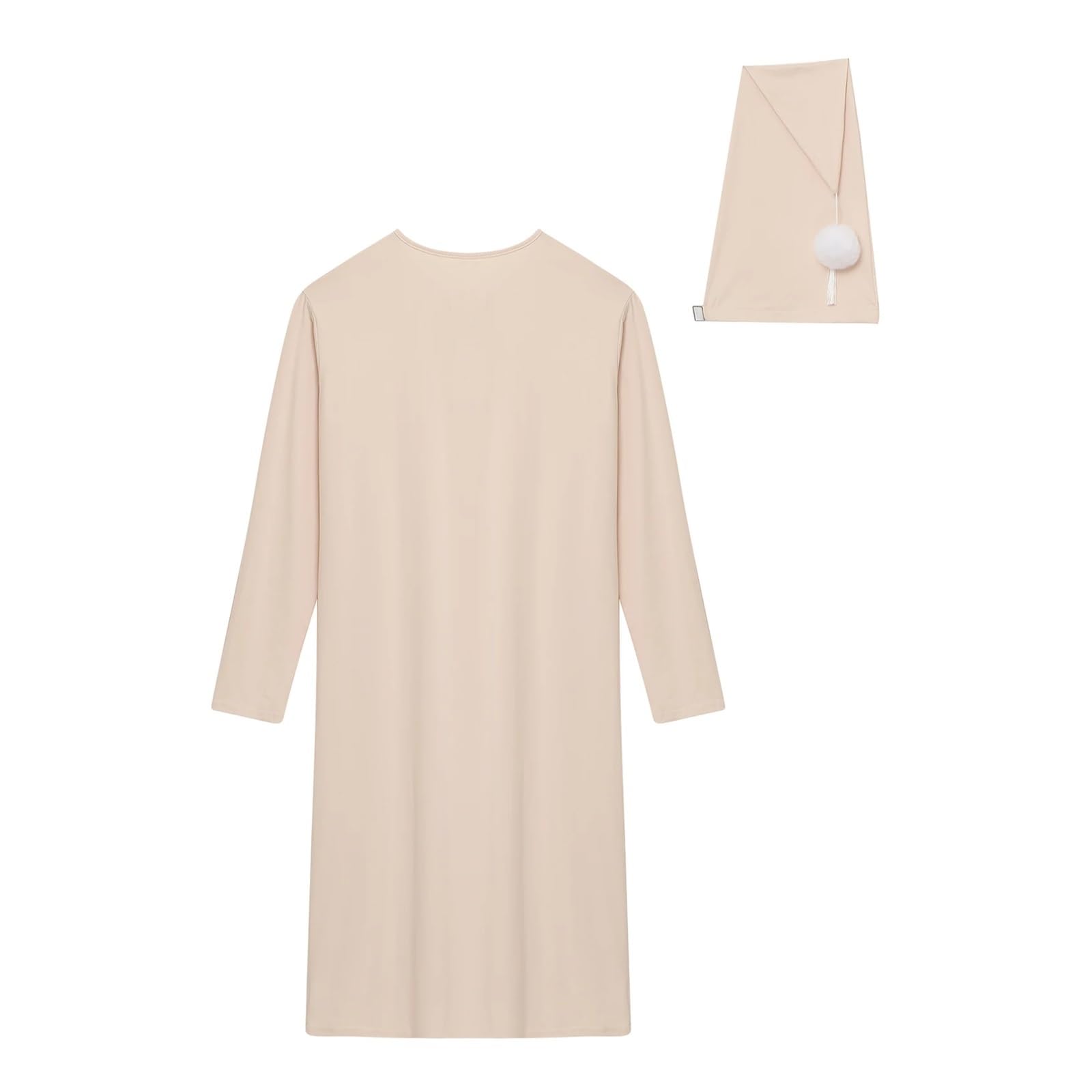 Accappatoio Uomo Accappatoio da Notte Uomo a Maniche Lunghe, Pigiama, Camicia, Accappatoio con Maschile, in Peluche Cappuccio