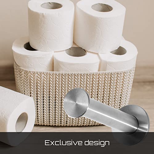 Kon-fort Home Toilet Paper Holder Steel, Toilet Roll Holder Bathroom Steel with Screw, Stainless Steel AISI 304, High End - Image 4