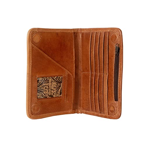 Sts Ranchwear Everyday Western Style Full Grain Leather Yipee Kiyay Collection Magnetic Wallet, Multi #TOP2