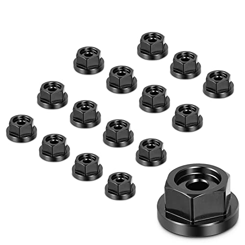 FMhotu 1 inch Outdoor Hex-Head Washer, 16 PCS Carbon Steel Hardware Hex Cap Nuts Decorative Washer, Decorative Screw Cap Covers for Decorating Pergolas, Pavilions, and Decks.